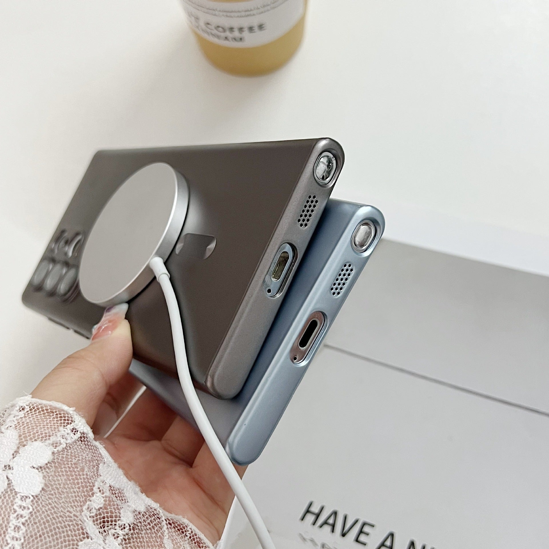 Advanced Metal Paint Magnetic Lens Box with Protective Cover in Multiple Colors - advanced metal paint magnetic