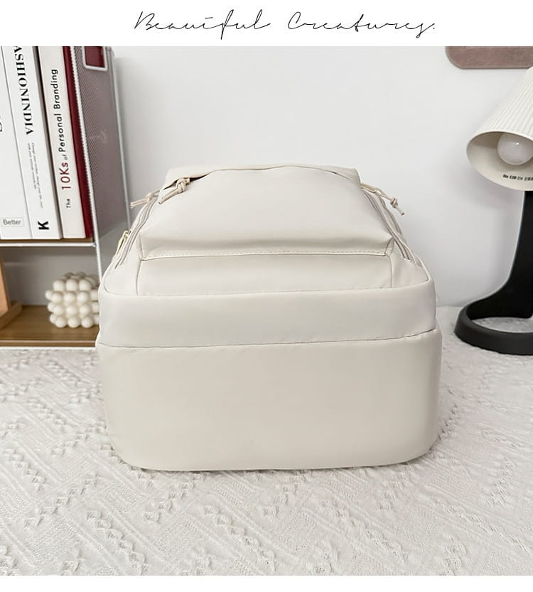 Solid Color School Rucksack Polyester Nylon Urban Umhängetasche für Männer und Frauen