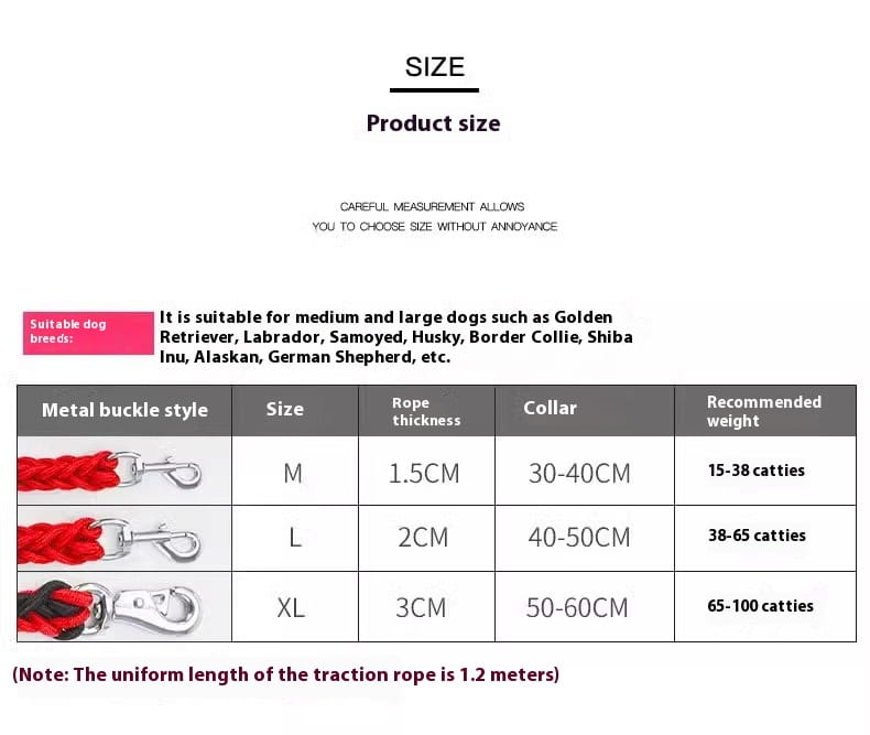 Suite de collier de formation pour animaux de compagnie de base en plusieurs couleurs 1,2 m réglable