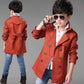 Boys’ Mid-length Trend Casual Trench Coat