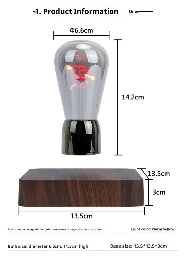 Creative Night Light with Magnetic Suspension Bulb and Charging Base