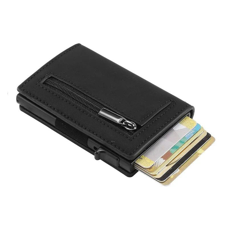 Men’s Ultra-thin RFID Anti-theft Metal Card Sleeve - Steal This Wallet Not Your Identity With Style