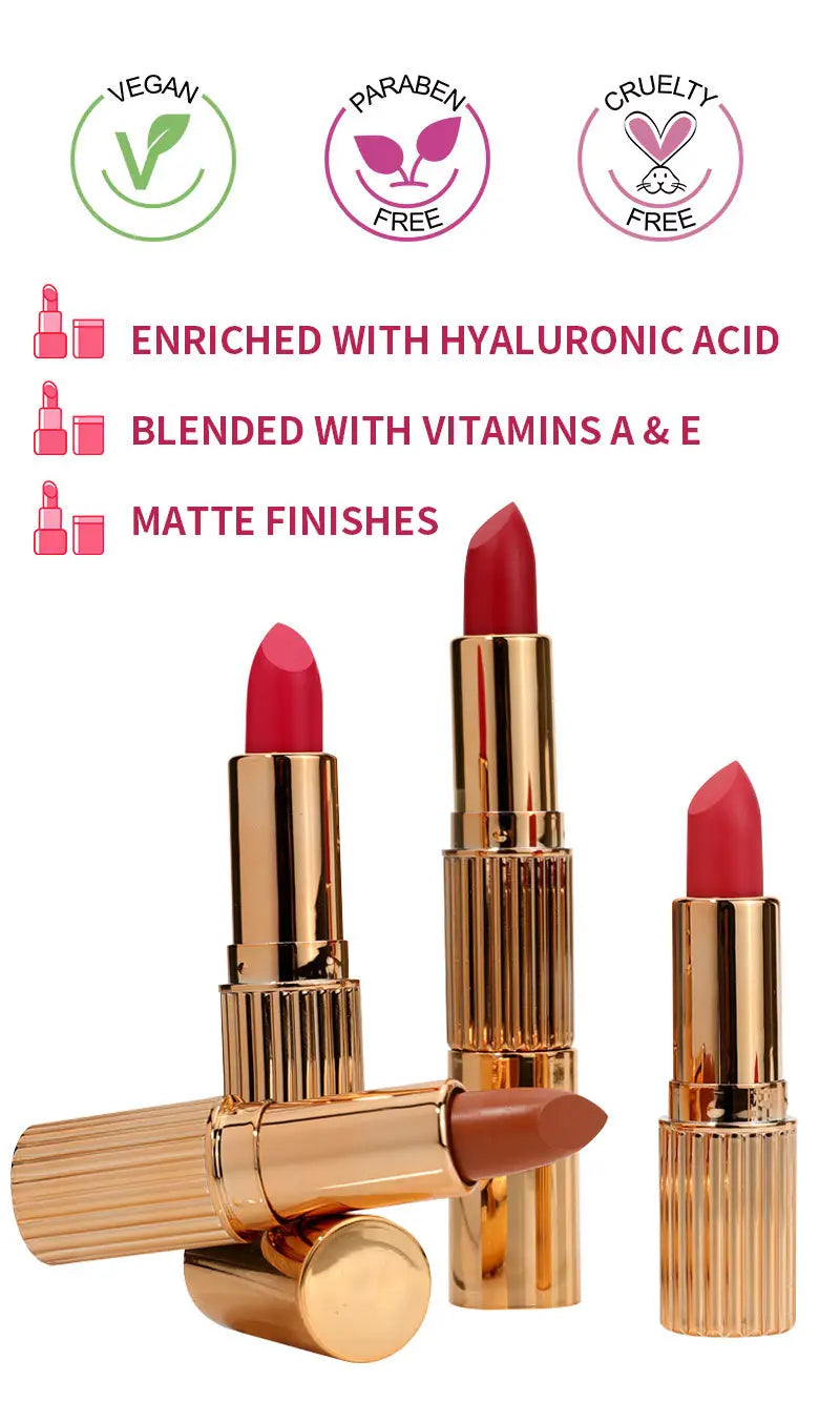 Waterproof Long Lasting Nonstick Matte Lipstick Lip Glaze for All Skin Types