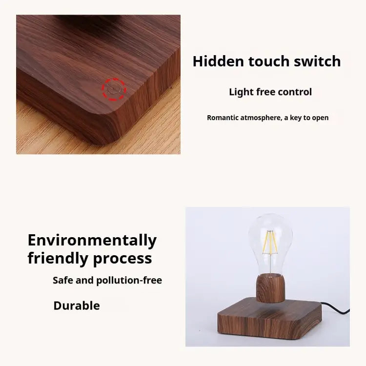 Creative Night Light with Magnetic Suspension Bulb and Charging Base