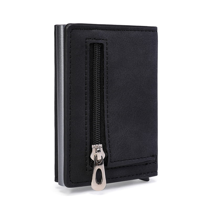 PU Leather Card Holder with Magnetic Buckle in Blue Black Brown for United States
