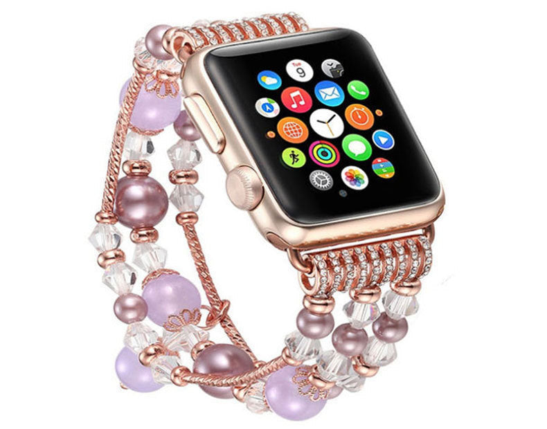 Agate Strap Beaded Jewelry for Apple Watch 14.5cm Bracelet - agate strap beaded jewelry bracelet