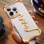 Alien Metal Frameless Skeleton Half Package Hollow Ultra-thin Heat Dissipation Anti Drop Phone Protective Case - Metal