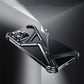 All-Glass Geometric Case Compatible with iPhone 15 Pro Max and Metal Borderless Design - Teleplus Suitable