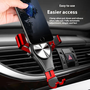 Alloy Car Gravity Mobile Phone Bracket for Air Outlet Mounts - Teleplus car gravity mobile phone bracket air outlet