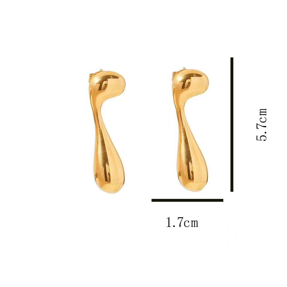 Alloy Earring Musical Note Water Drop Retro Fashion Minimalism Ear Studs - Earrings That Hit All The Right Notes