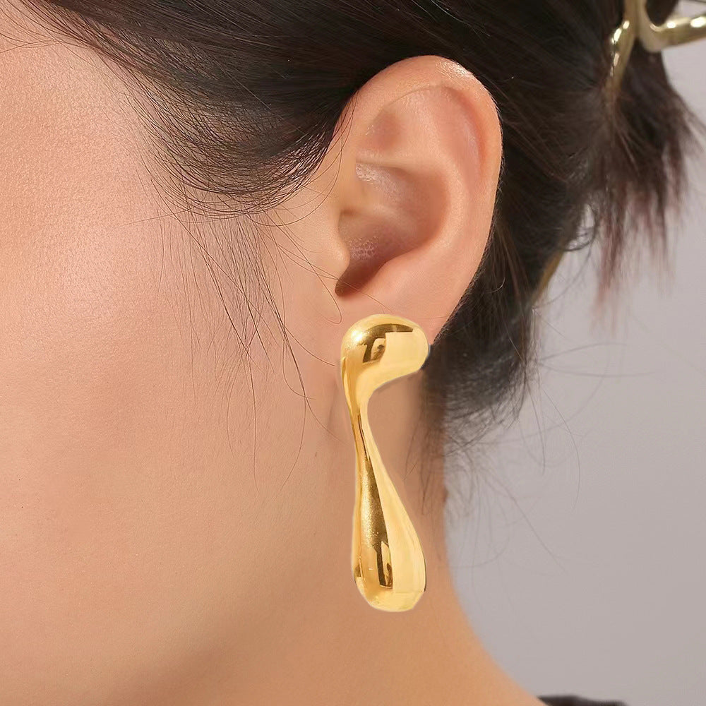 Gold and Platinum Female Zinc Alloy Geometric Earrings for US Customers - That Hit All The Right Notes In Style united