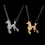 Alloy Poodle Animal Puppy Pendant Necklace - Alloy Poodle Puppy Pendant Necklace in Gold and Silver