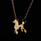 Alloy Poodle Animal Puppy Pendant Necklace - Alloy Poodle Puppy Pendant Necklace in Gold and Silver