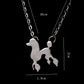 Alloy Poodle Animal Puppy Pendant Necklace - Alloy Poodle Puppy Pendant Necklace in Gold and Silver