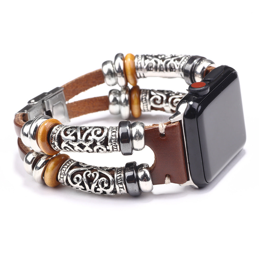 Alloy strap leather watch accessories - Alloy Strap Leather Watch Accessories for Timeless Style