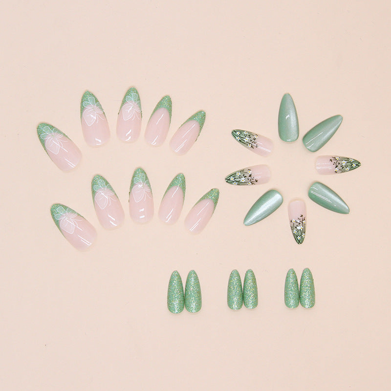 Almond Flower Butterfly Nail Stickers with Glue for Beautiful Art - almond flower butterfly nail stickers