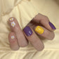 Almond Wear Nail Sticker with Frosted Glossy Fake Design for Simple Art - Teleplus almond wear nail simple frosted