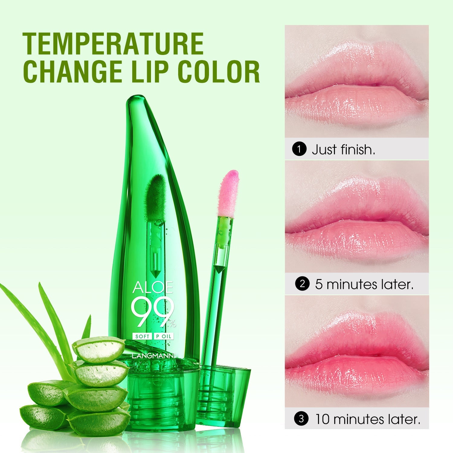 Aloe Lip Gloss and Discoloration Lacquer for Universal Skin - All aloe lip gloss discoloration lacquer