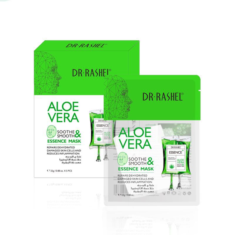 Aloe Soothing Smooth Essence Mask for Replenishing Skin Moisture All Types - Teleplus Replenishes anti-acne silk mask