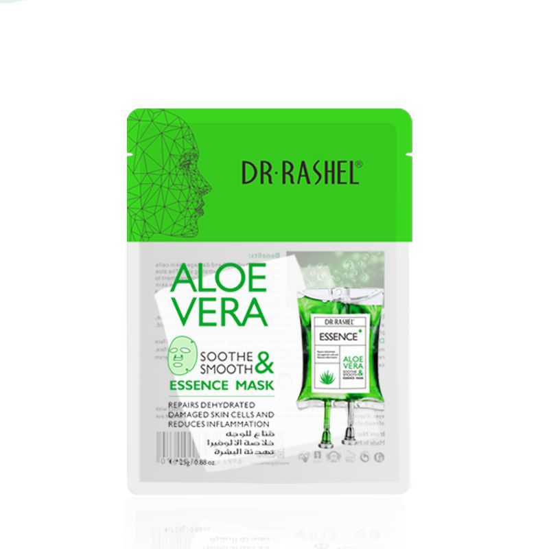 Aloe Soothing Smooth Essence Mask for Replenishing Skin Moisture All Types - Teleplus Replenishes anti-acne silk mask