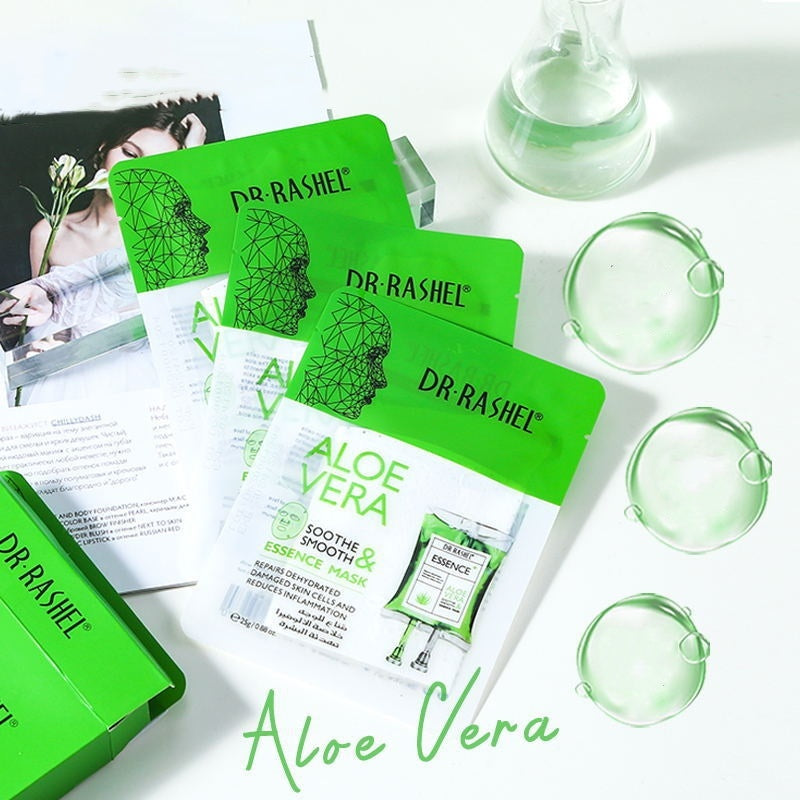 Aloe Soothing Smooth Essence Mask for Replenishing Skin Moisture All Types - Teleplus Replenishes anti-acne silk mask