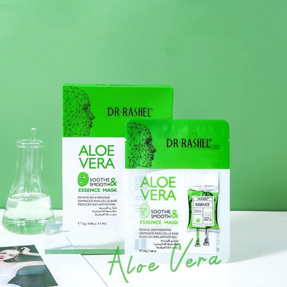 Aloe Soothing Smooth Essence Mask for Replenishing Skin Moisture All Types - Teleplus Replenishes anti-acne silk mask