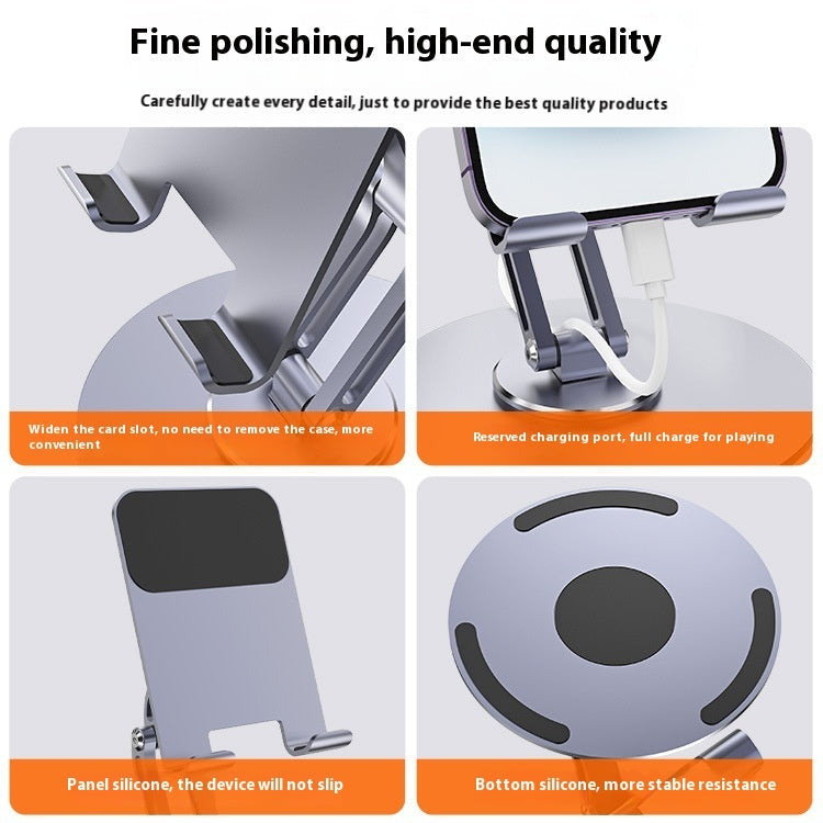 Aluminum Alloy Mobile Phone Desktop Bracket with Rotation Telescopic Adjustment - aluminum alloy mobile phone bracket