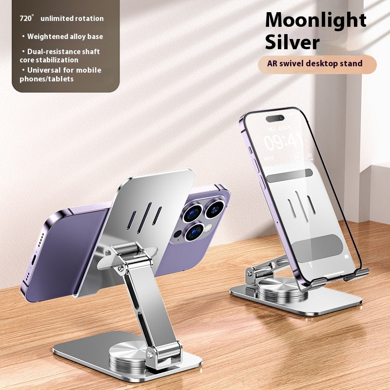Aluminum Alloy Mobile Phone Holder with Lazy Folding Rotation - Teleplus aluminum alloy mobile phone holder lazy