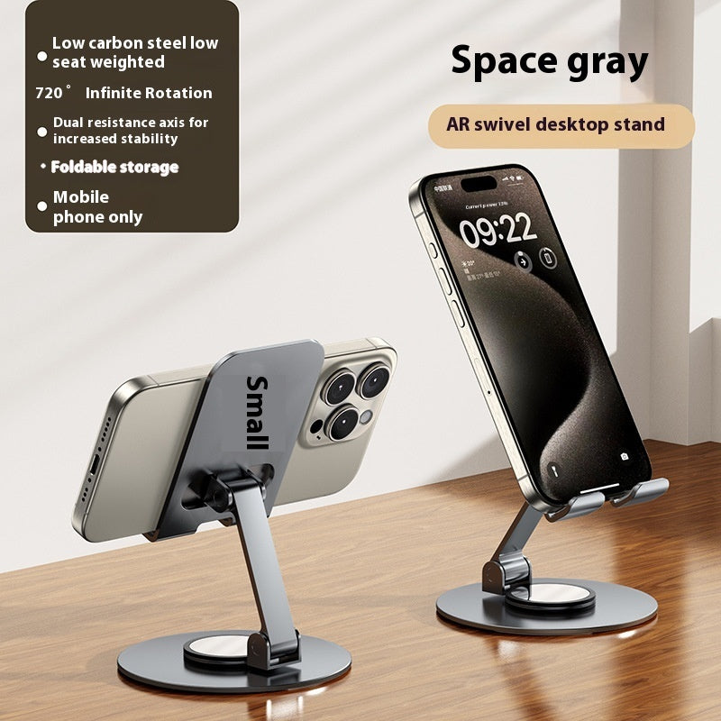 Aluminum Alloy Mobile Phone Holder with Lazy Folding Rotation - Teleplus aluminum alloy mobile phone holder lazy