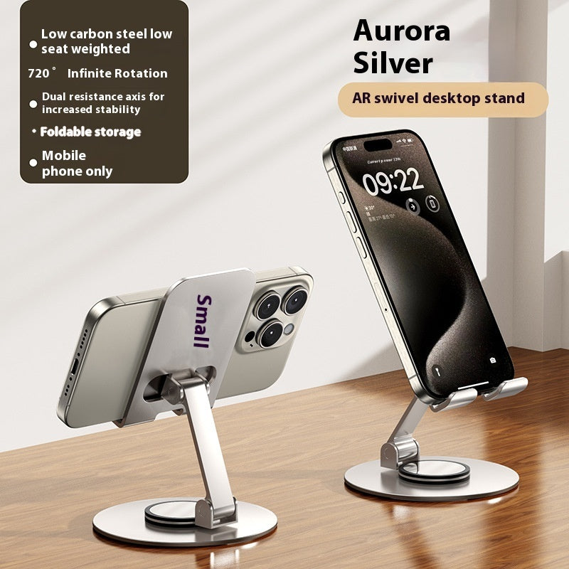 Aluminum Alloy Mobile Phone Holder with Lazy Folding Rotation - Teleplus aluminum alloy mobile phone holder lazy