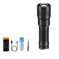 Aluminum Alloy Rechargeable Flashlight with Telescopic Focusing and 420 Lumens - Teleplus telescopic focusing aluminum