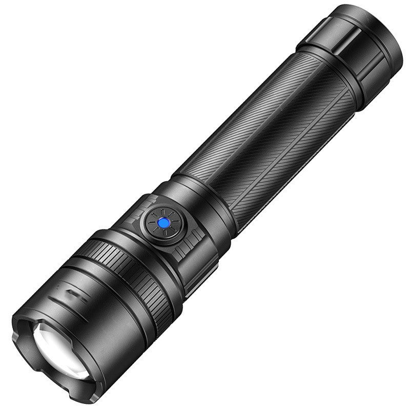 Aluminum Alloy Rechargeable Flashlight with Telescopic Focusing and 420 Lumens - Teleplus telescopic focusing aluminum