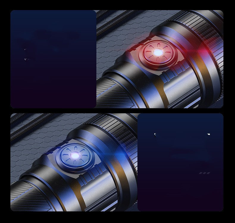 Aluminum Alloy Rechargeable Flashlight with Telescopic Focusing and 420 Lumens - Teleplus telescopic focusing aluminum