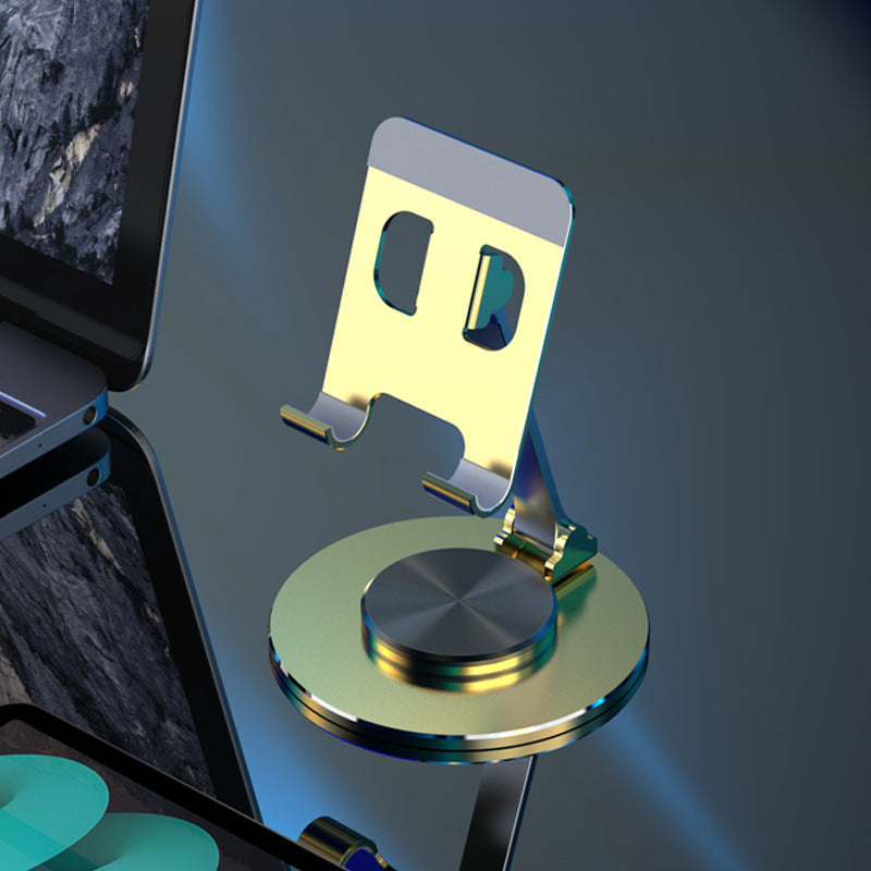 Aluminum Alloy Rotating Desktop Stand for Mobile Phones in Multiple Colors - aluminum alloy rotating mobile phone metal
