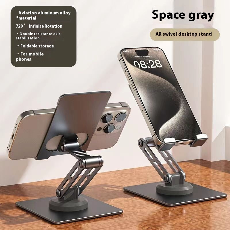 Aluminum Alloy Rotating Desktop Stand for Mobile Phones in Multiple Colors - aluminum alloy rotating mobile phone metal