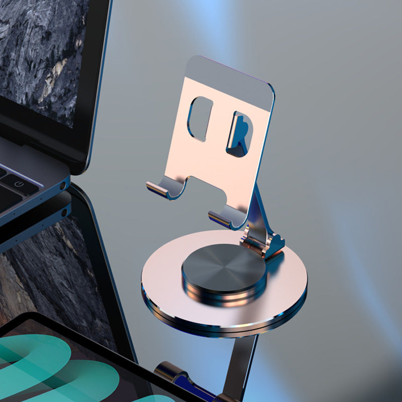 Aluminum Alloy Rotating Desktop Stand for Mobile Phones in Multiple Colors - aluminum alloy rotating mobile phone metal