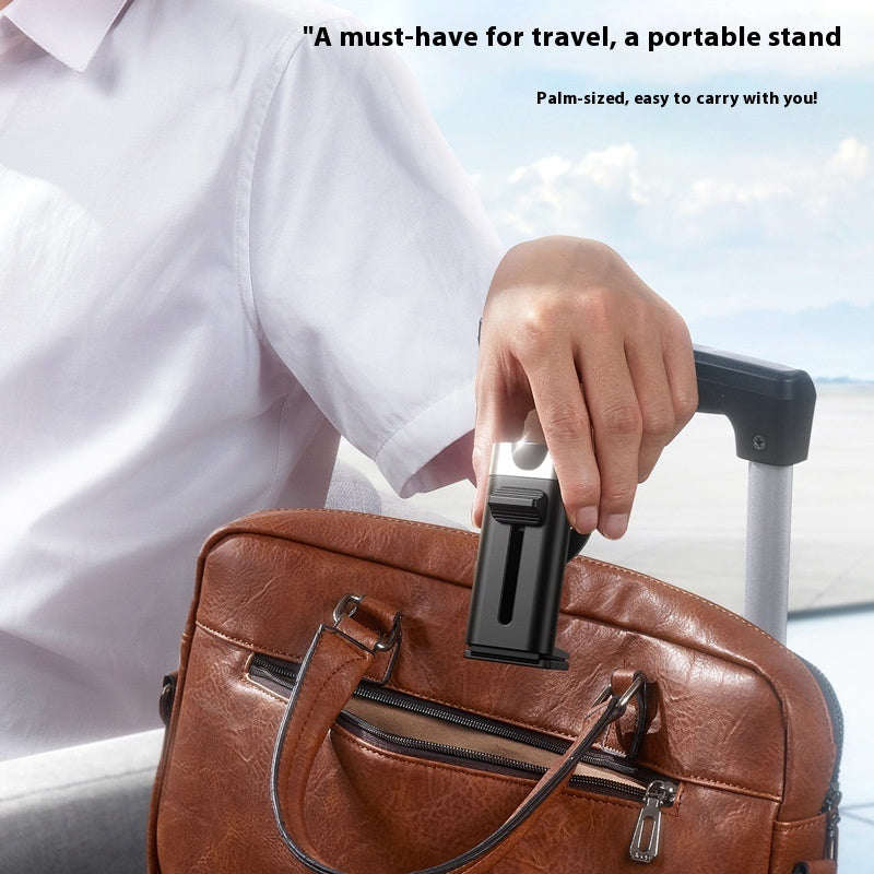 Aluminum Alloy Rotating Folding Travel Stand with Magnetic Bracket - aluminum alloy rotating folding small portable