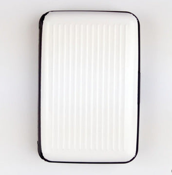Aluminum Alloy Storage Box with Stripes for Home Organization in the United States - Card Bag Stylish Money Management