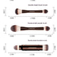 Aluminum Handle Powder Foundation Brush with Artificial Fiber for Makeup - powder foundation brush makeup eye shadow