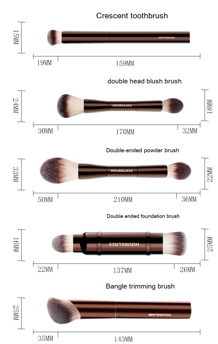 Aluminum Handle Powder Foundation Brush with Artificial Fiber for Makeup - powder foundation brush makeup eye shadow