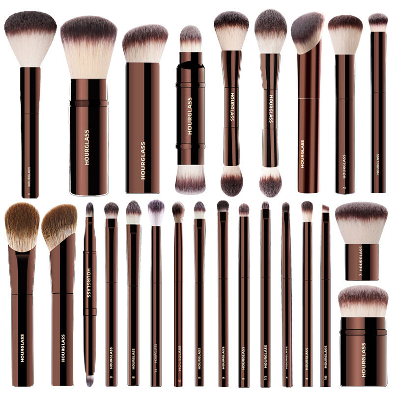 Aluminum Handle Powder Foundation Brush with Artificial Fiber for Makeup - powder foundation brush makeup eye shadow