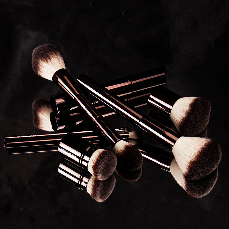Aluminum Handle Powder Foundation Brush with Artificial Fiber for Makeup - powder foundation brush makeup eye shadow