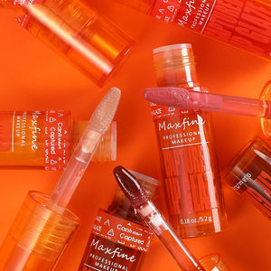 Amber Lip Glaze Set with Mirror for Moisturizing and Long-Lasting Color - Teleplus amber lip glaze set mirror