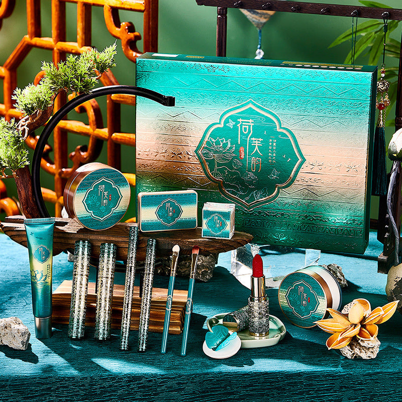 Ancient Style Carved Beauty Set Ten with Gift Bag for Universal Skin - Teleplus ancient style carved beauty set ten