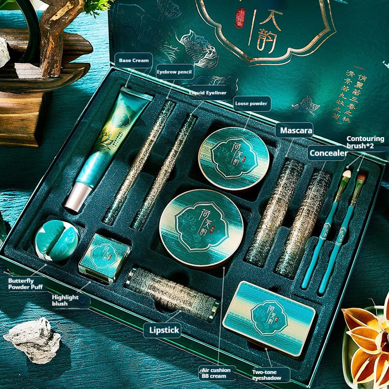 Ancient Style Carved Beauty Set Ten with Gift Bag for Universal Skin - Teleplus ancient style carved beauty set ten