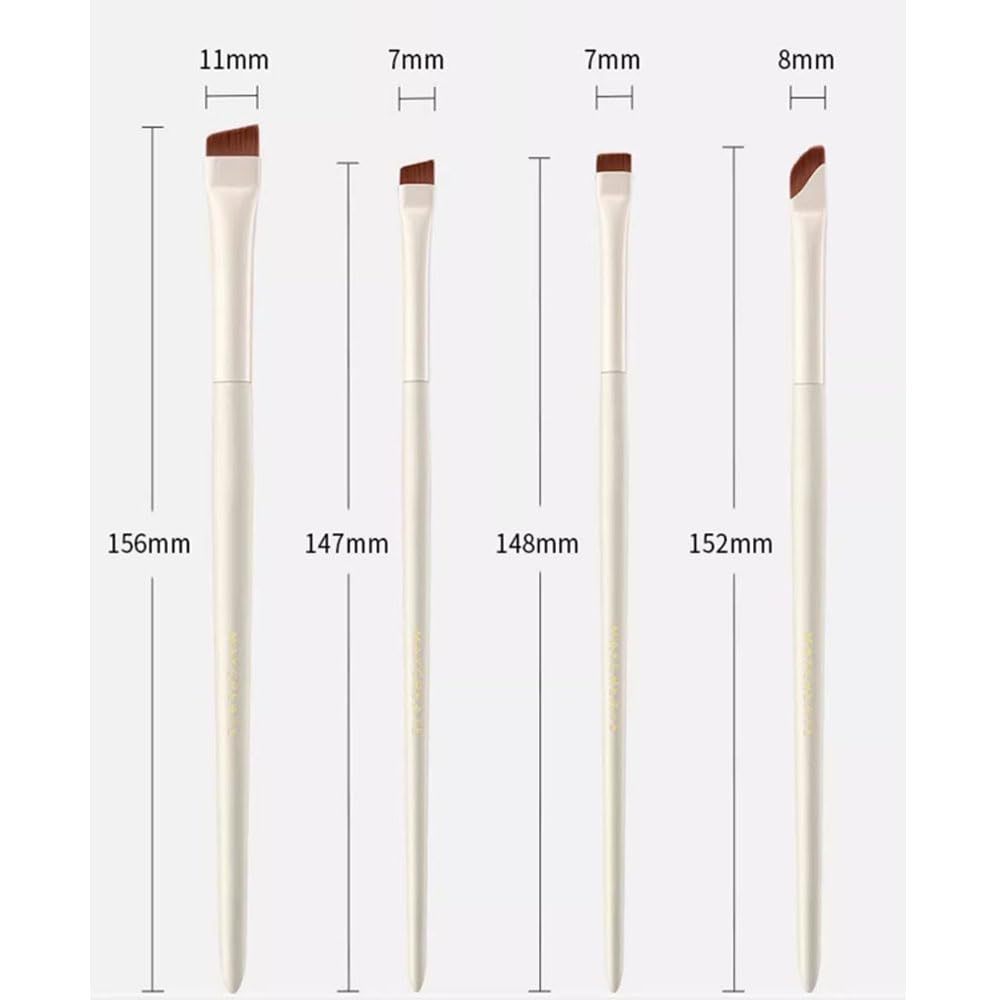 Angled Eyeliner Brush Set Professional Fine Makeup Brushes for Precise Lines - Tools Teleplus eyeliner brush set angled