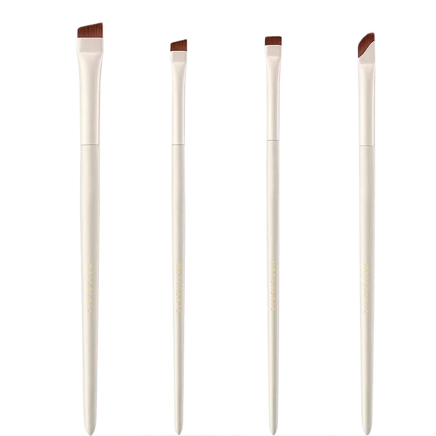 Angled Eyeliner Brush Set Professional Fine Makeup Brushes for Precise Lines - Tools Teleplus eyeliner brush set angled