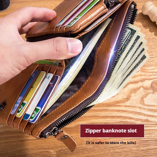 Animal Leather Wallet with Polyester Lining for Daily Use and Anti-Theft - Durable animal leather wallet genuine urban