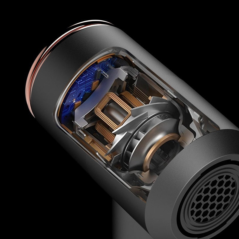 Anion Hair Dryer with Multiple Nozzles Brushed Motor and Temperature Control - anion hair dryer