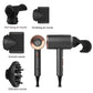 Anion Hair Dryer with Multiple Nozzles Brushed Motor and Temperature Control - anion hair dryer